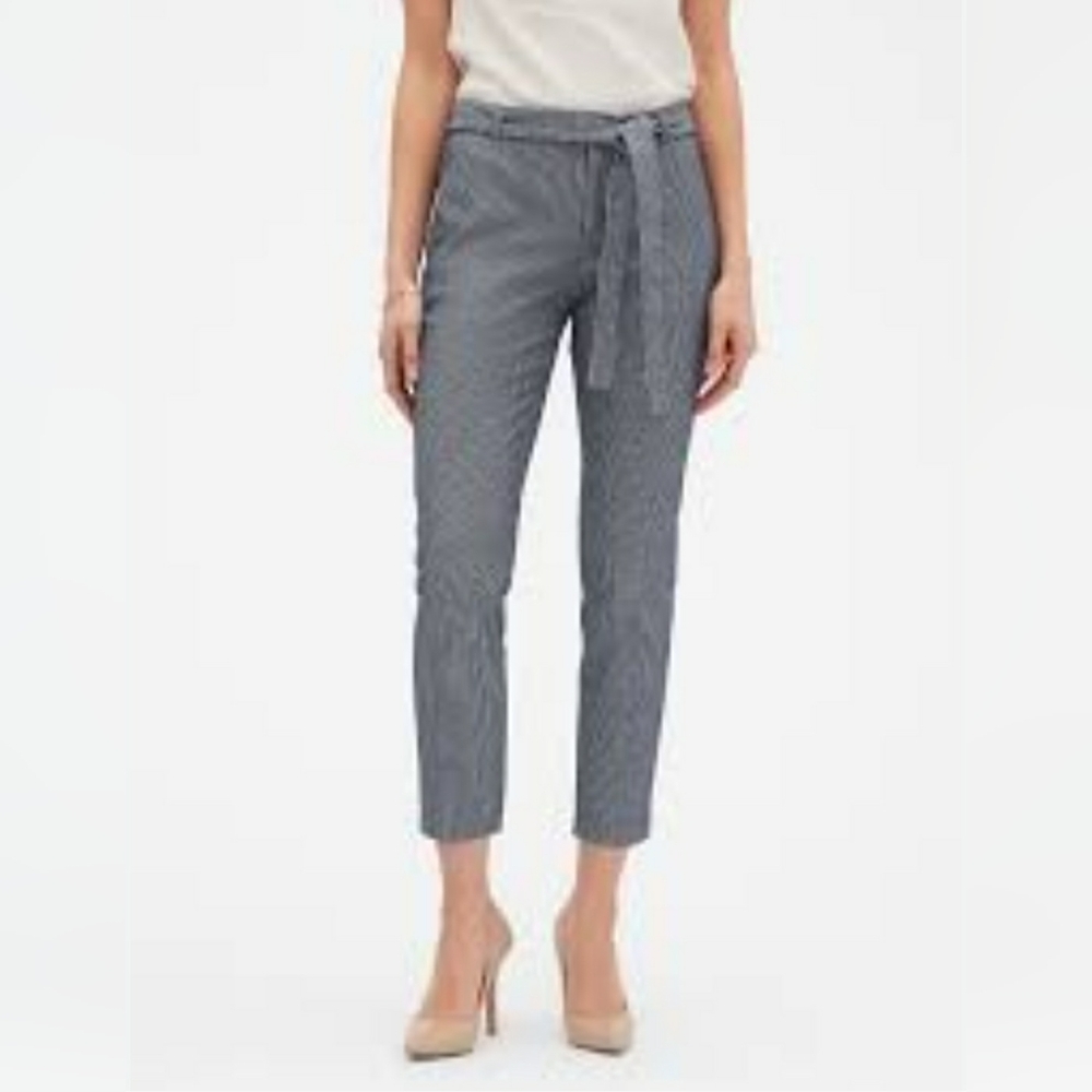 Banana Republic Avery Tie Waist Ankle Pants Size 8